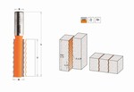 Fraise pour usiner les bords sur matriaux composites - carbure - roulement Derlin CMT Orange tools