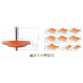 Fraise  plate-bande horizontale - carbure - roulement