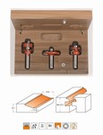 Jeu de fraises réglables pour joints tenon et mortaise - carbure CMT Orange tools