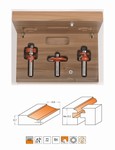 Jeu de fraises rglables pour joints tenon et mortaise - carbure CMT Orange tools