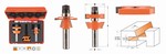 Jeu de fraises rglables pour joints tenon et mortaise - carbure CMT Orange tools