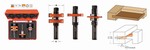 Jeu de fraises réglables pour joints tenon et mortaise - CMT Orange tools