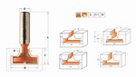 Fraise pour rainures en T - carbure CMT Orange tools