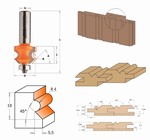 Fraise pour lambris en bois - carbure CMT Orange tools