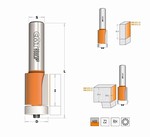 Fraise  affleurer sur matriaux composites - carbure - roulement Derlin CMT Orange tools