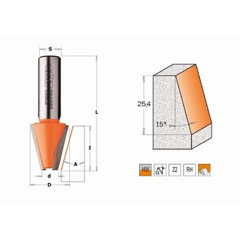 Fraise  chanfreiner pour matriaux composites - carbure