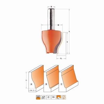 Fraise  plate-bande verticale - carbure