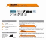 Lame scie sabre 200 mm – tôle moyenne et épaisse, tuyau et profil mince CMT Orange Tools