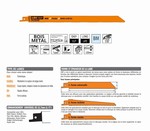 Lame scie sabre 300 mm – clous, tôle, alu, plastique renforcé, époxy CMT Orange Tools