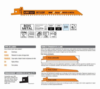 Lame scie sabre 150 mm  clous, plastiques renforcs, fibre de verre, poxy