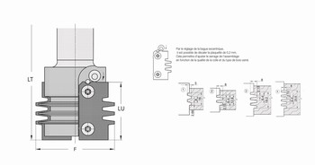 Porte-outils de bouvetage  joint coll pour C.N Elbe