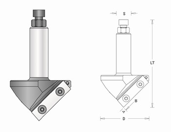 Fraise plaquette carbure folding et  chanfreiner Z1 pour C.N Elbe