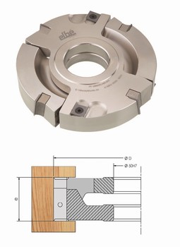 Porte-outils  feuillurer extensibles  plaquettes rversibles  Alsage 50 mm