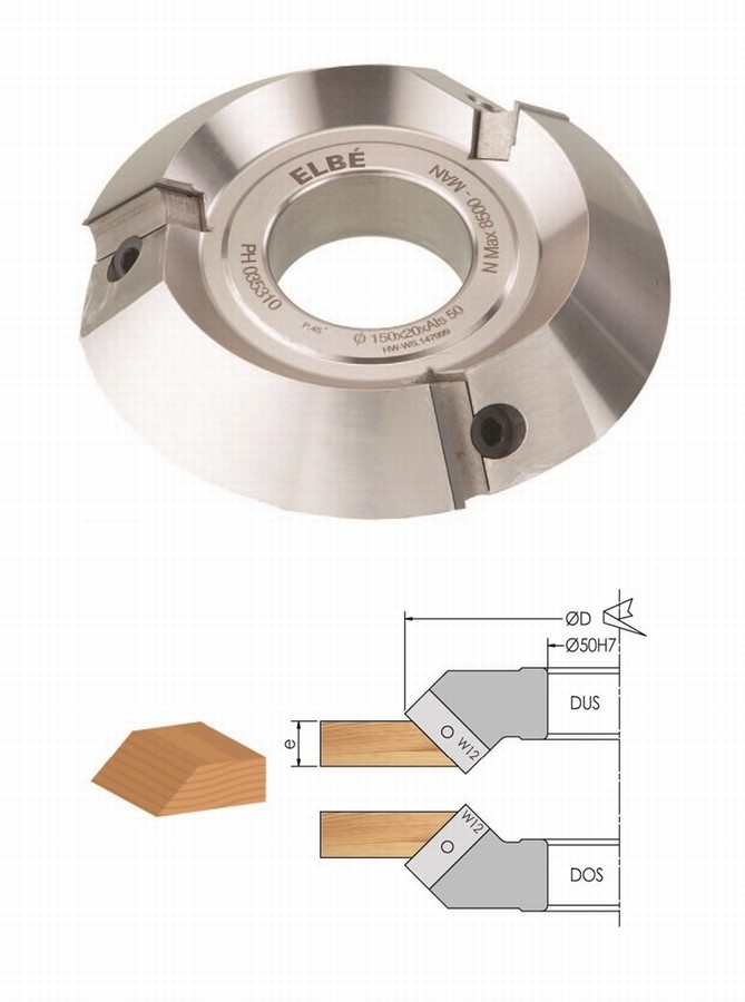 Porte-outils demi-rond concave à plaquettes – Alésage 50 mm