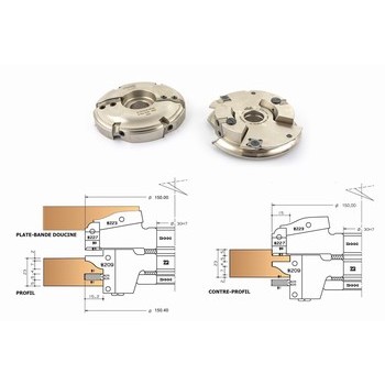 Jeu de porte-outils bnisterie  plaquettes  Alsage 30 mm