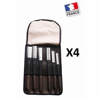 Trousse de 4 bauchoirs de charpentier 20, 30, 35 et 40 mm ARNO