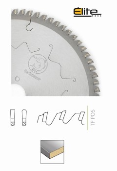 Lame circulaire carbure denture trapzodale positive pour panneaux  ELITE Forzienne