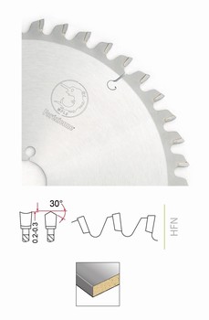 Lame circulaire carbure denture gouge ngative pour panneaux  Stationnaire Forzienne