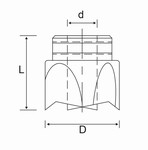 Fraisoir 90° adaptable sur mèches hélicoïdales charpente Forezienne