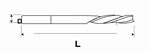 Mche  mortaiser droite SP avec brise-copeaux standard Forezienne