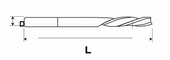 Mche  mortaiser droite SP avec brise-copeaux standard