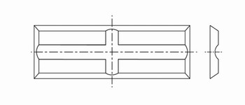 Plaquettes amovibles carbure 2 coupes  Rainure petite face
