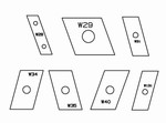 Plaquettes carbure chanfrein pour porte outils de toupie ELBE Forezienne