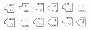 Plaquettes carbure chanfrein 1/4 de rond pour porte outils de toupie ELBE