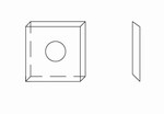 Plaquettes carbure adaptables un trou 12x12x1,5 mm pour machines OERTLI Forezienne