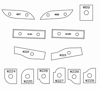 Plaquettes carbure plate bande pour porte outils de toupie ELBE