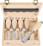 Coffret bois de 5 ciseaux  bois courts polie  Manche bois - 12  30 mm MHG