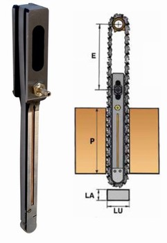 Guide de chane de mortaiseuse avec rainure 12,7 mm  PAS B = 15,8 mm STANDARD FRANAIS