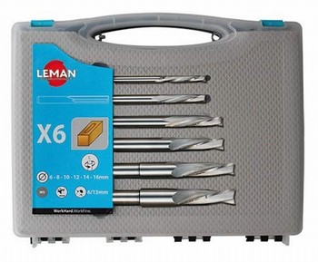 Coffret 6 mches  mortaiser hlicodale avec brise copeaux 6  13 mm