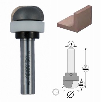 Mche  gorge + guide  bille suprieur ''TEFLON''  Carbure micrograin