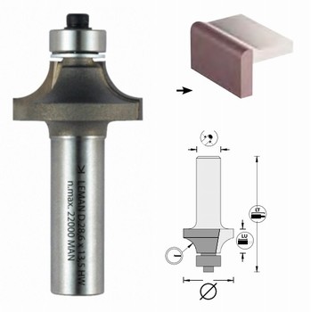 Mche pour coin suprieur + guide  bille ''TEFLON''  Carbure micrograin