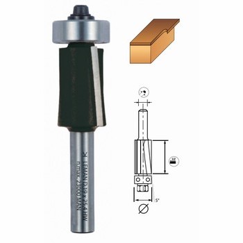 Mche d'affleureuse biaise ngative + guide  bille  - carbure