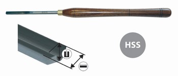 Gouge de tournage  creuser 10 mm HSS - longueur 610 mm