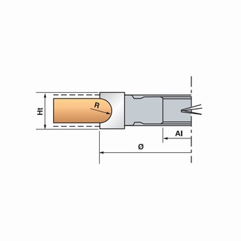 Porte-outils  rond  plaquettes