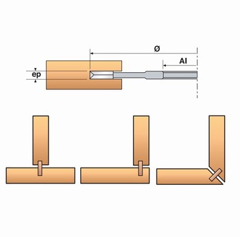 Porte-outils carbure pour assemblage  lamelle