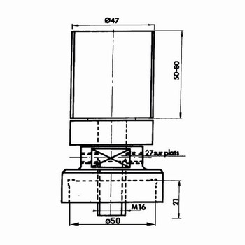 Porte-outils bout d'arbre pour feuillurer et calibrer