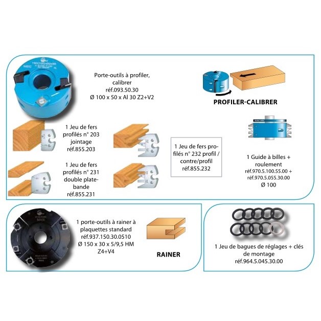 Porte outils à calibrer & à profiler - LEMAN