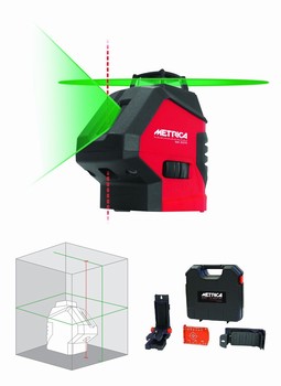Niveau automatique laser vert 360 degrs - 1 vertical - 2 points d'aplomb  15,20 m