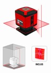 Niveau automatique laser rouge 360 - 1 vertical  20 m Metrica