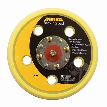 Plateau De Ponçage Mirka 77 Mm - Filetage 1/4", Grip 6L Medium, Pour Ponceuse Orbitale