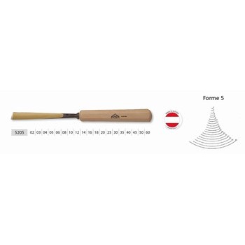 Gouge de sculpteur Forme 5 modle 5205  largeur coupe 2  70 mm