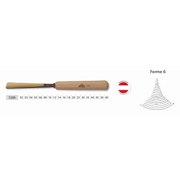 Gouge de sculpteur Forme 6 modle 5206  largeur coupe 2  70 mm