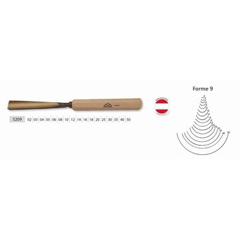 Gouge de sculpteur Forme 9 modle 5209  largeur coupe 2  65 mm