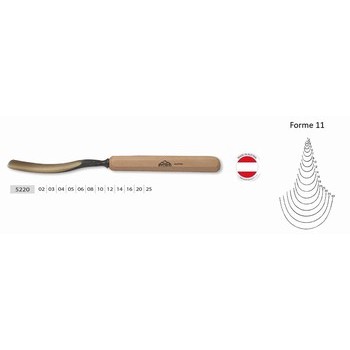 Gouge de sculpteur Forme 11 modle 5220  largeur coupe 2  25 mm