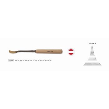 Gouge de sculpteur Forme 1 modle 5222  largeur coupe 2  50 mm