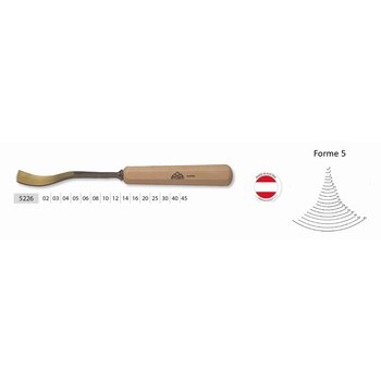 Gouge de sculpteur Forme 5 modle 5226  largeur coupe 2  45 mm